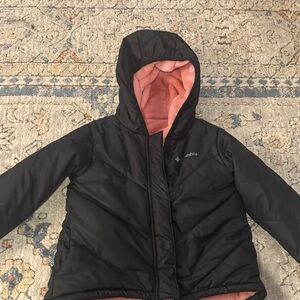 Columbia Kids Black and Pink Hooded Jacket